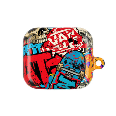 Skate Skull Riot · Hard Case for AirPods & AirPods Pro · Red