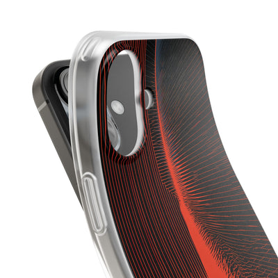Red Lite Phone Case for iPhone - Crimson Frequency Pulse