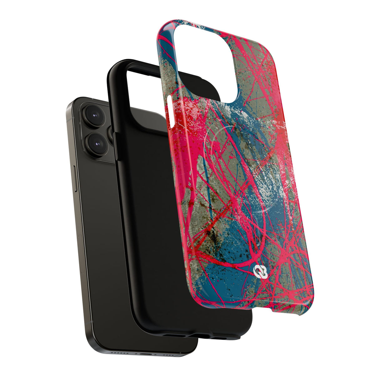 Neon Static Drip · Tough 2.0 Magnetic Phone Case for iPhone · Pink