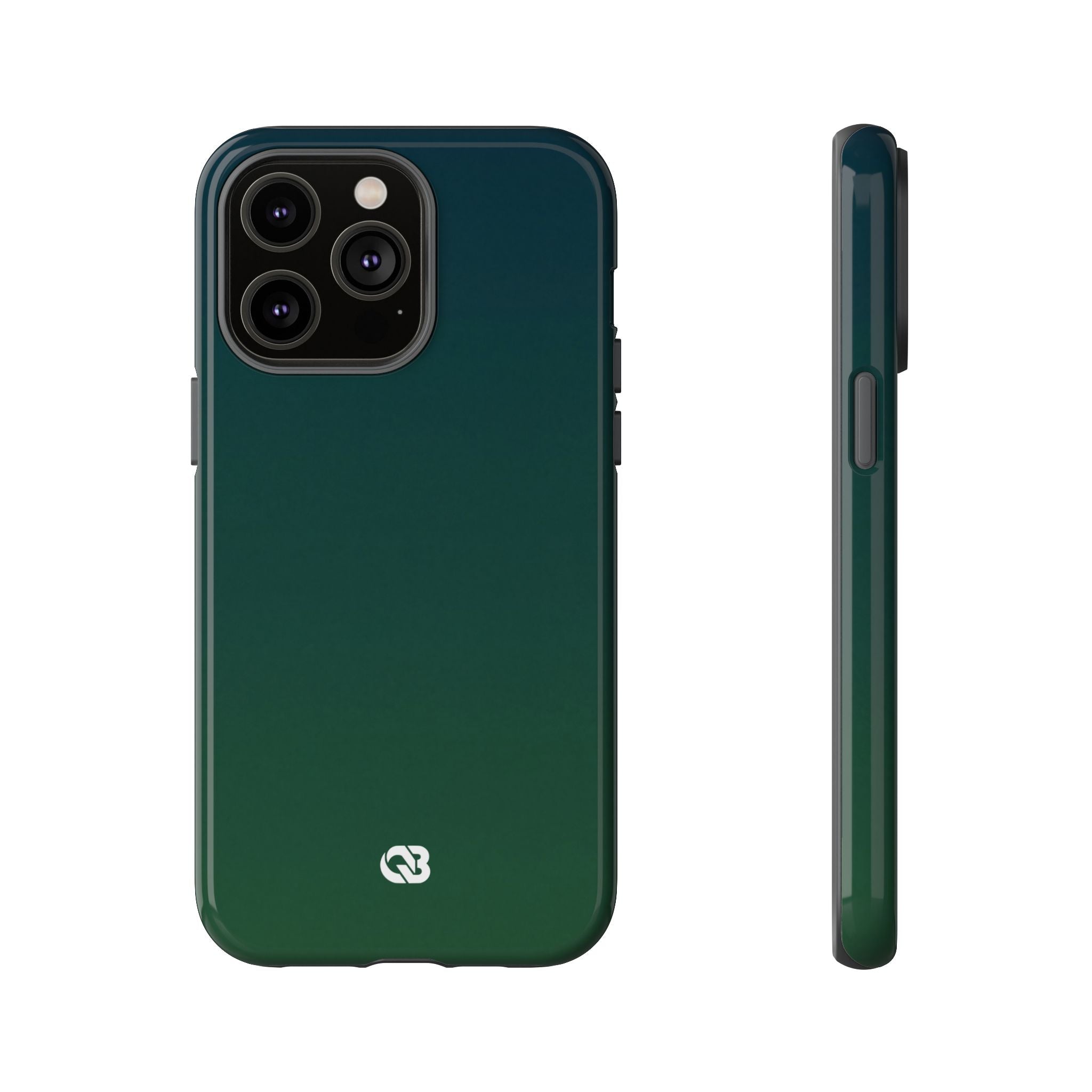 Green Tough Phone Case for iPhone - Midnight Pine Horizon