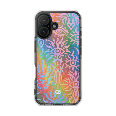 Chromatic Mystic Sigil · Clear Impact Magnetic Phone Case for iPhone · Blue
