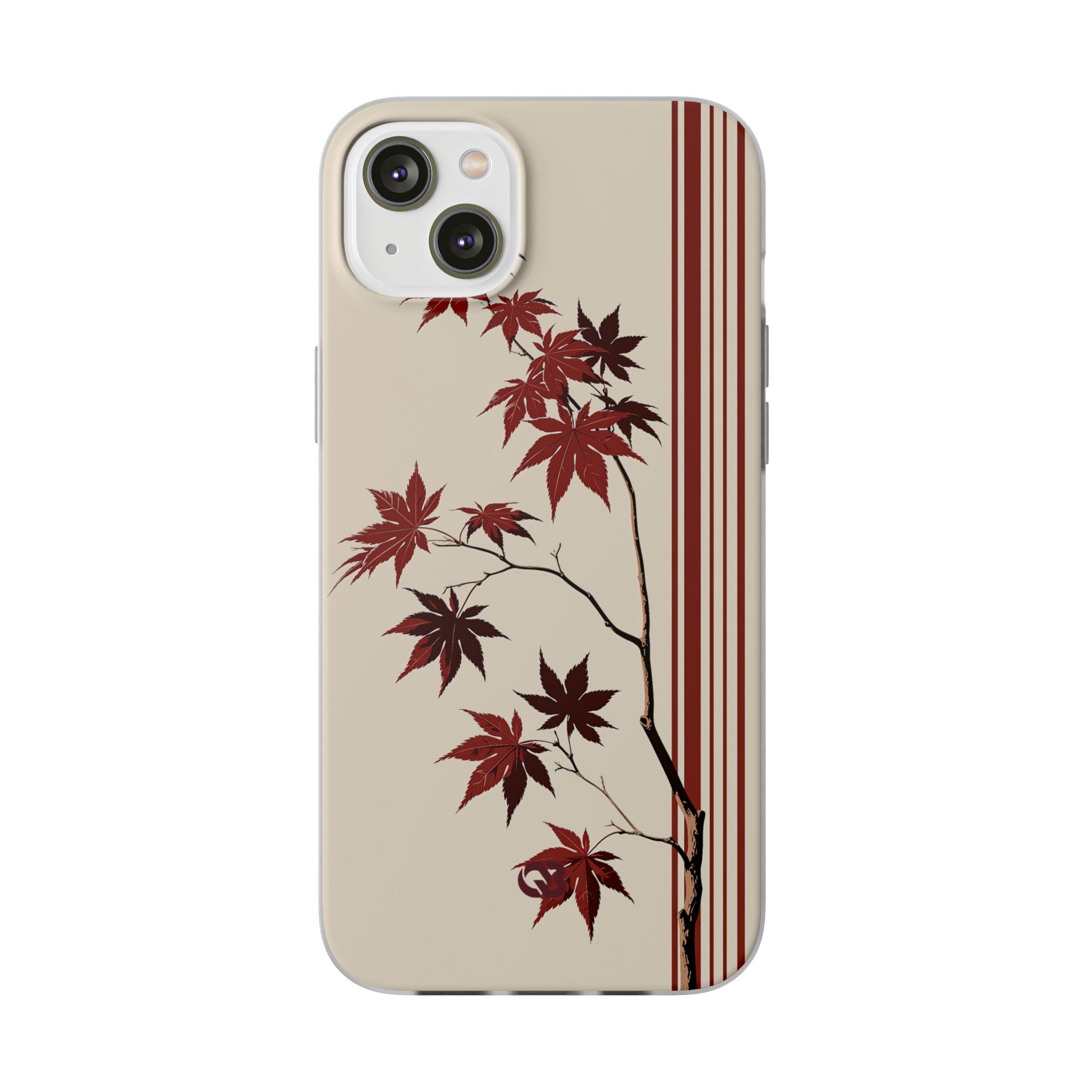 Red Lite Phone Case for iPhone - Crimson Momiji Stripe