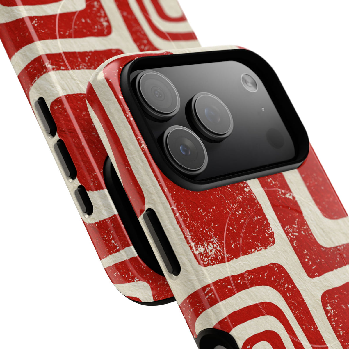 Vermilion Block Motif · Tough 2.0 Magnetic Phone Case for iPhone · Red