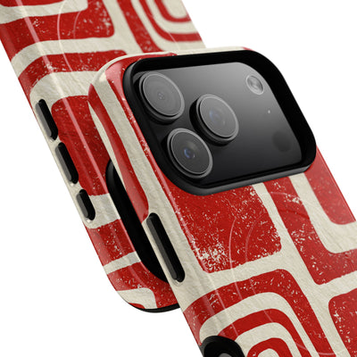 Vermilion Block Motif · Tough 2.0 Magnetic Phone Case for iPhone · Red