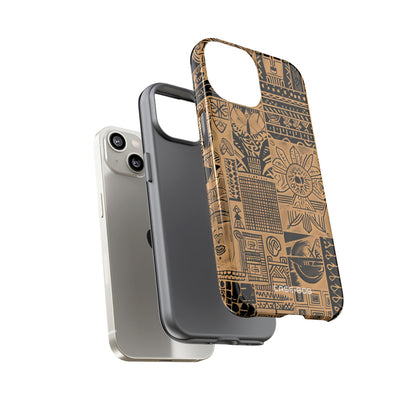 Tribal Faces iPhone 14 Case - Tough