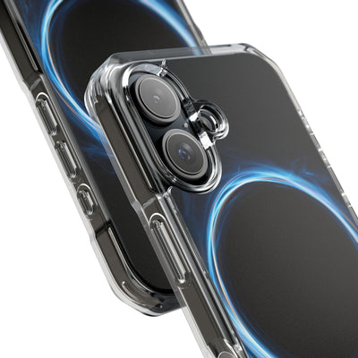 Luminous Corona · Clear Impact Magnetic Phone Case for iPhone · Blue