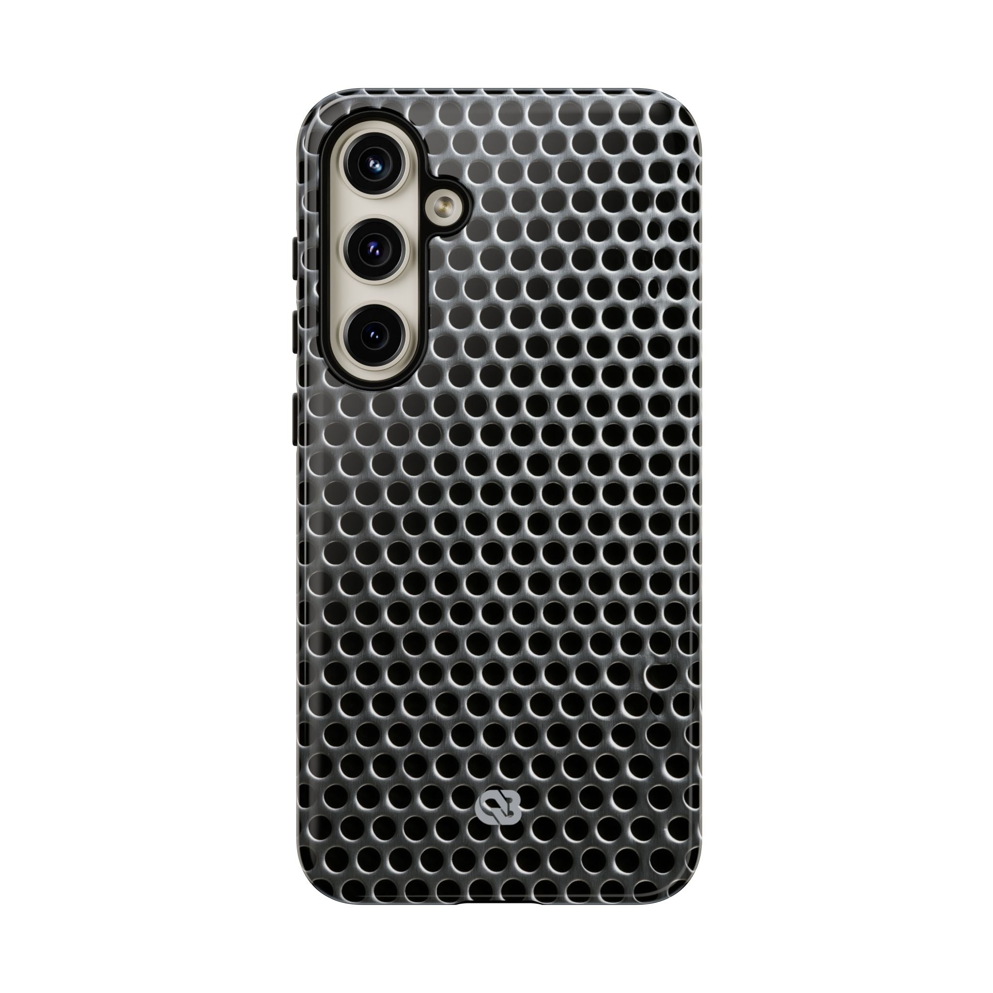 Silver Tough Phone Case for Samsung - Brutalist Steel Mesh