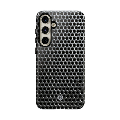 Silver Tough Phone Case for Samsung - Brutalist Steel Mesh