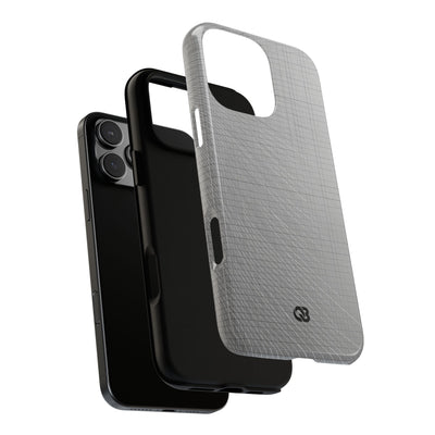 Grey Tough Phone Case for iPhone - Chrome Mesh Warp