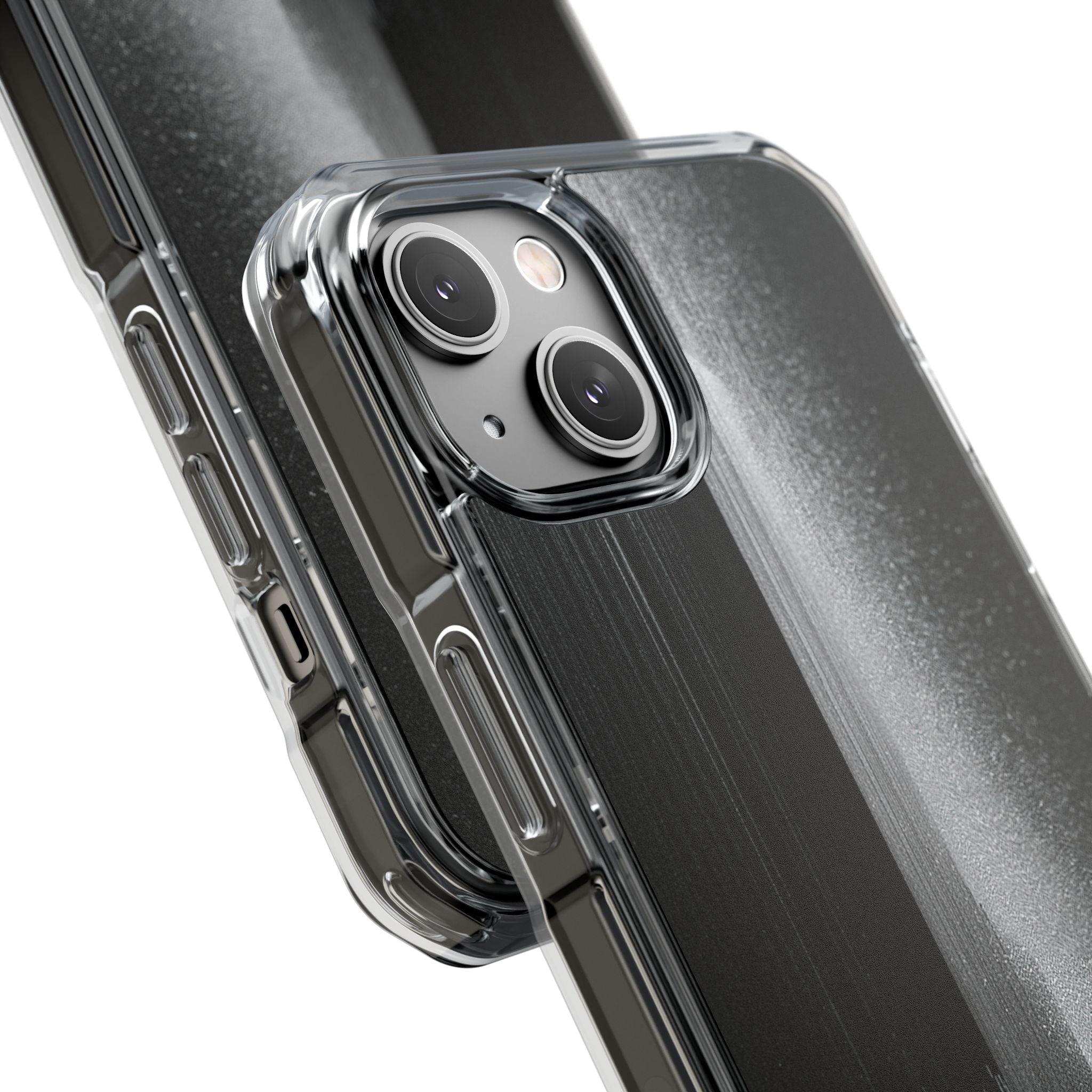 Black Impact MagSafe Phone Case for iPhone - Brutalist Pixel Monolith