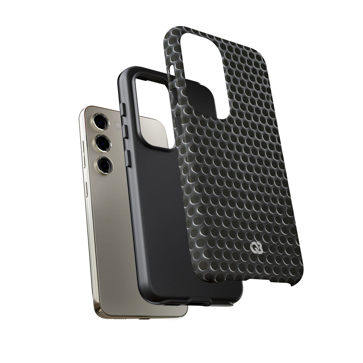 Brushed Perforated Steel · Tough Phone Case for Samsung · Silver