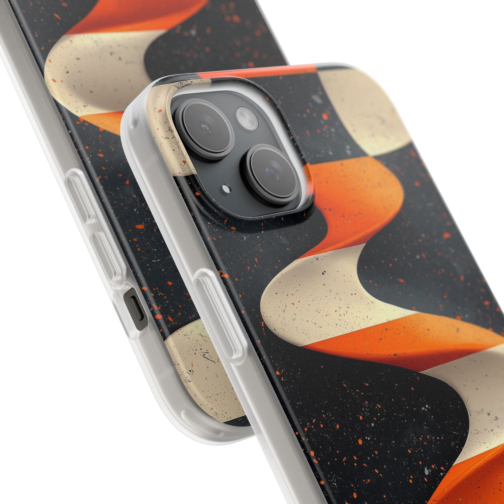 Orange Grit Twist · Coque de téléphone Soft pour iPhone