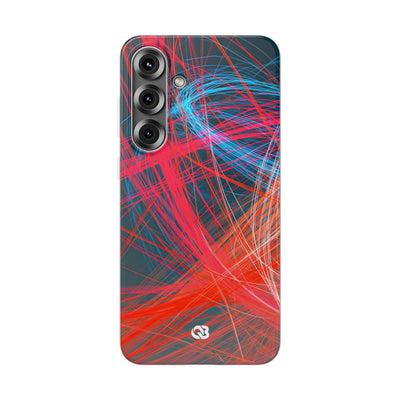 Neon Fiber Stream · Lite Phone Case for Samsung · Red
