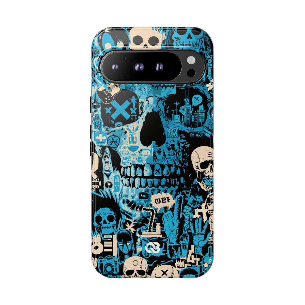 Electric Skull Graffiti · Tough Phone Case for Pixel ·  Blue