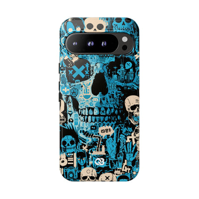 Electric Skull Graffiti · Tough Phone Case for Pixel ·  Blue