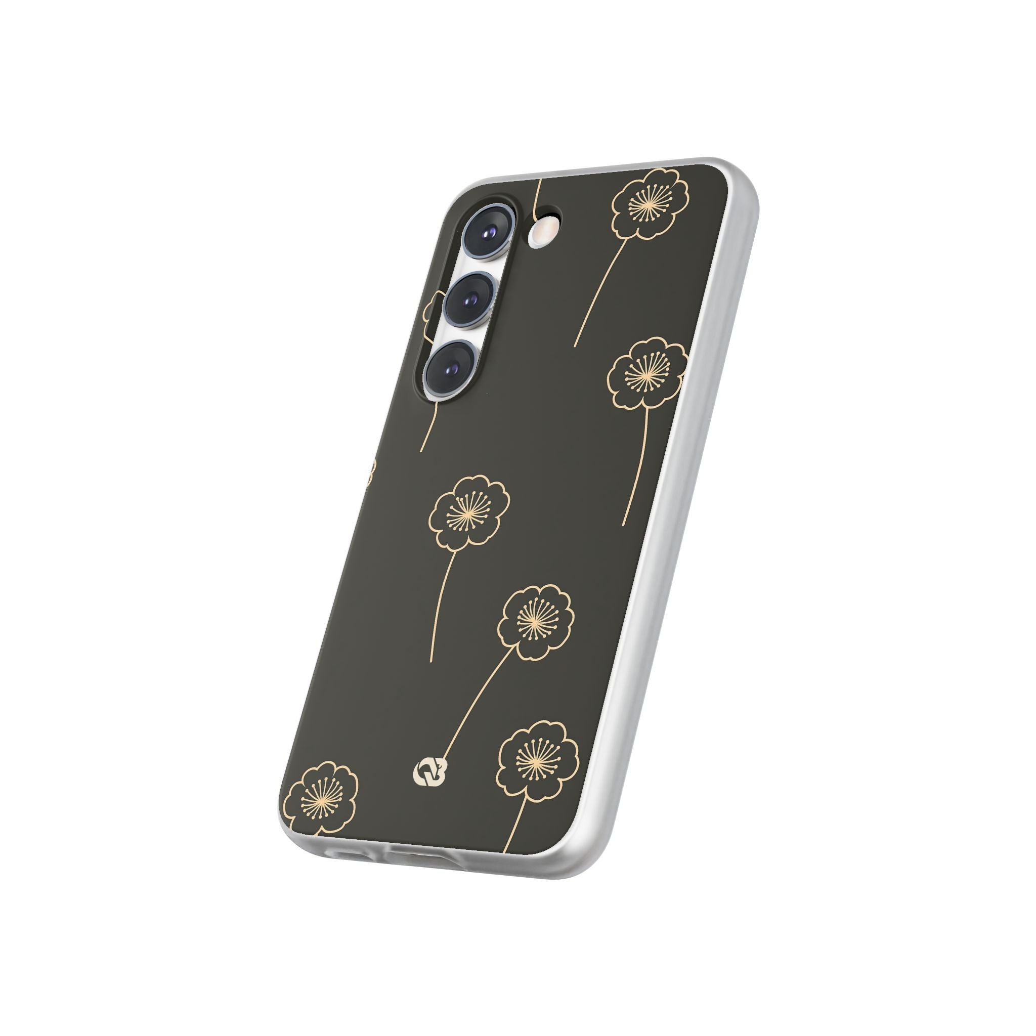 Black Lite Phone Case for Samsung - Obsidian Sand Petals