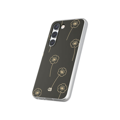 Black Lite Phone Case for Samsung - Obsidian Sand Petals