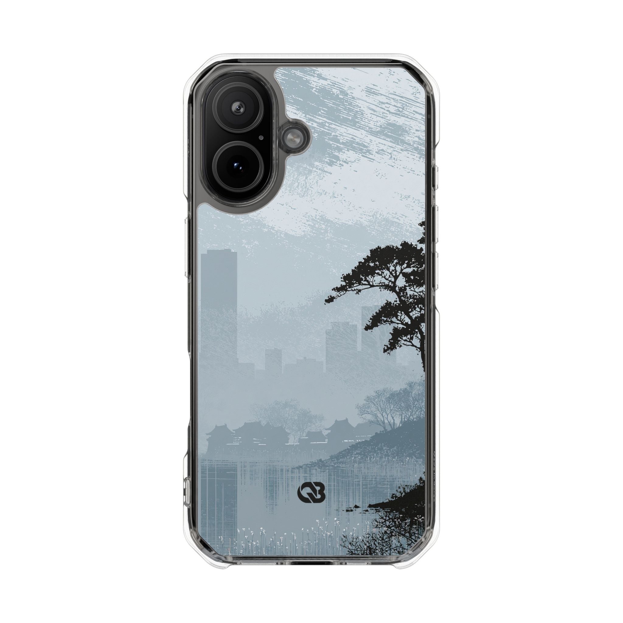 Grey Impact MagSafe Phone Case for iPhone - Steel Slate Zen