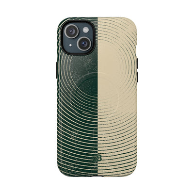 Green Tough 2.0 Magsafe Phone Case for iPhone - Evergreen Split Grain