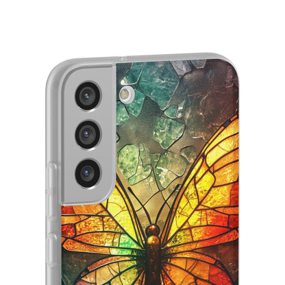 Stained Glass Butterfly Samsung S22 Plus Case - Soft