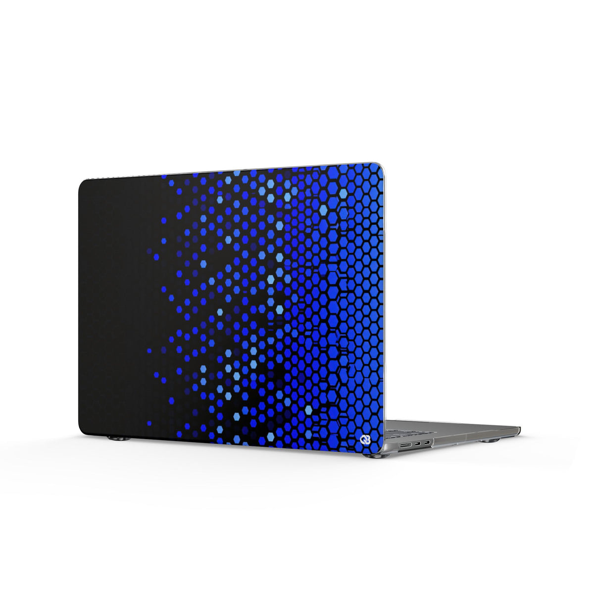 Cobalt Hex Dispersion · Clear Hard Case for MacBook · Blue
