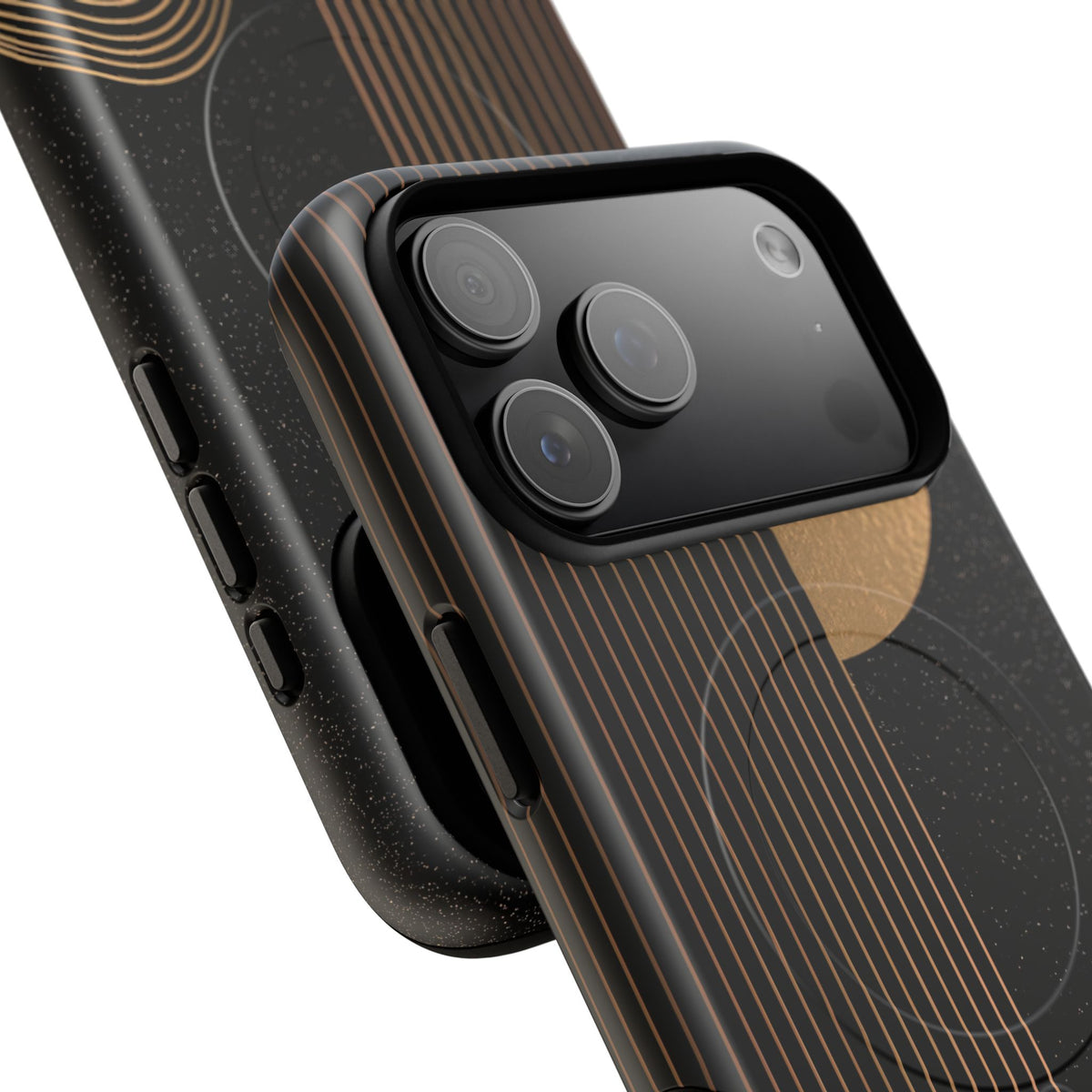 Gold Tough 2.0 Magnetic Phone Case for iPhone - Gilded Obsidian Dunes