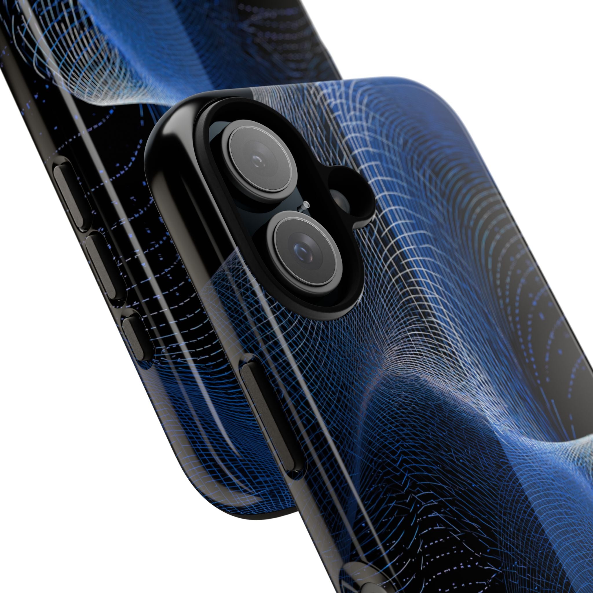 Blue Tough Phone Case for iPhone - Electric Blue Flux