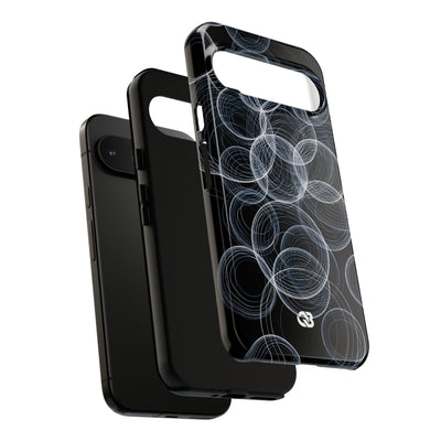 Black Tough Phone Case for Google Pixel - Frosted Ring Matrix