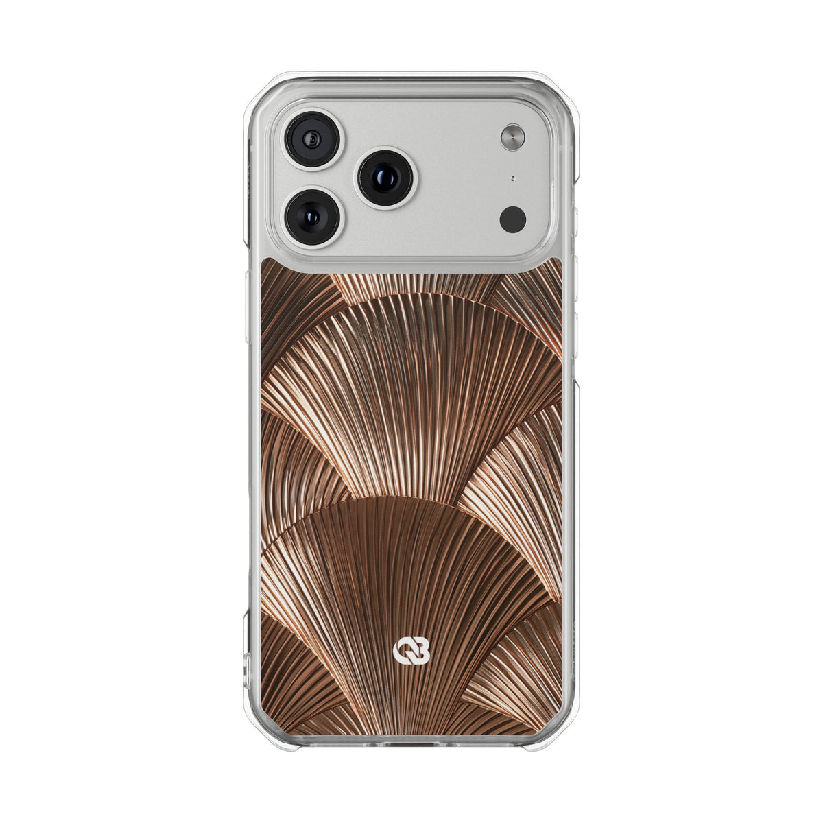Rose Gilded Fan · Clear Impact Magnetic Phone Case for iPhone · Gold