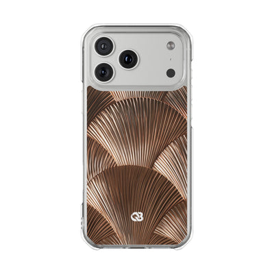 Rose Gilded Fan · Clear Impact Magnetic Phone Case for iPhone · Gold
