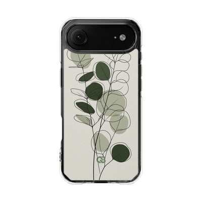 Green Impact MagSafe Phone Case for iPhone - Muted Eucalyptus Sketch