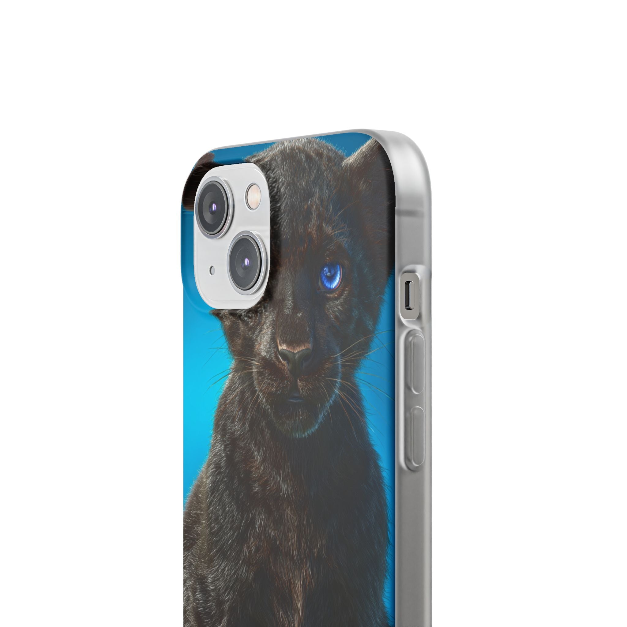 Sapphire Gaze Panther · Soft Phone Case for iPhone