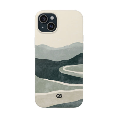 Green Lite Phone Case for iPhone - Misty Sage Valley