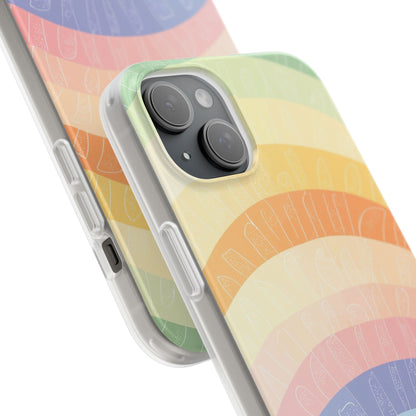 Pastell Regenbogen Bänder iPhone 15 Plus Case - Soft