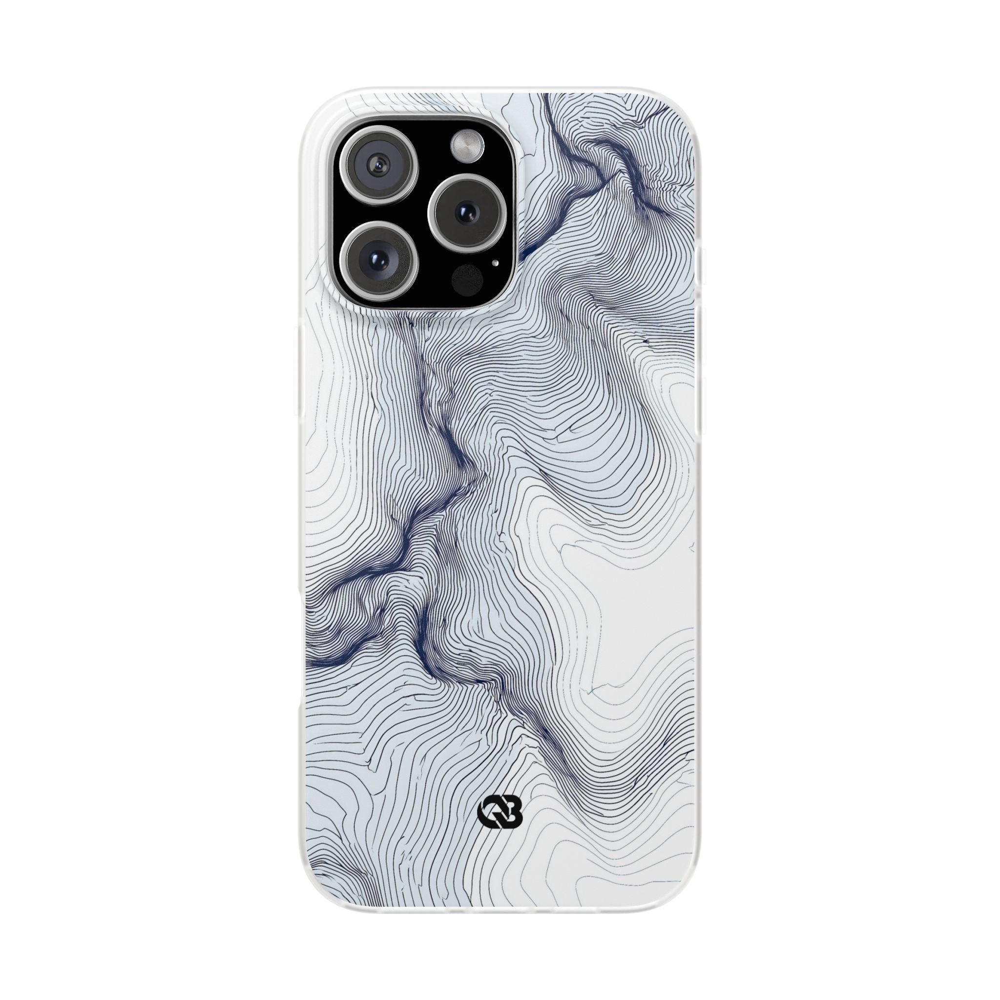 White Lite Phone Case for iPhone - Nordic Ridge Topo