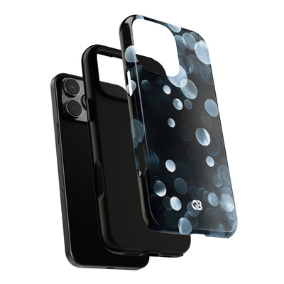Black Tough Phone Case for iPhone - Silver Orbit Glow