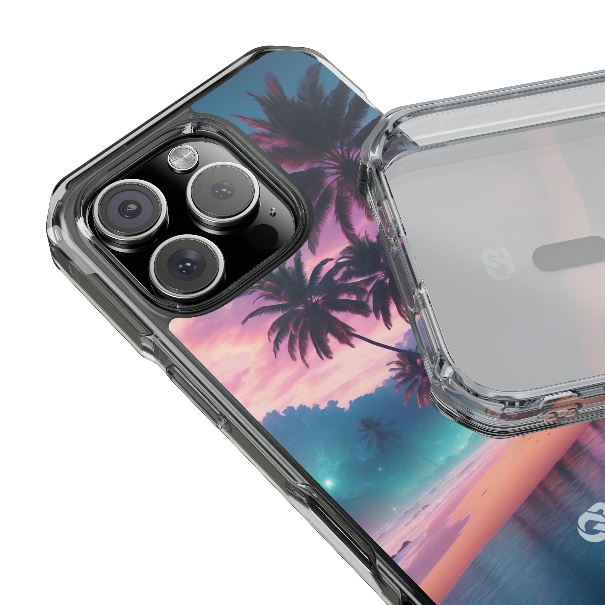 Neon Shore Palms · Impact etui na telefon dla iPhone · Magsafe