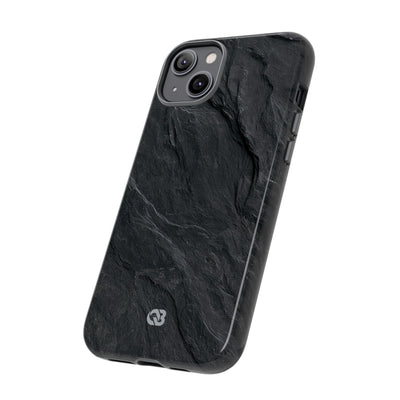 Black Tough Phone Case for iPhone - Midnight Slate Ridge