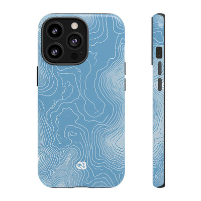 Glacial Basin Topo · Tough Phone Case for iPhone · Blue