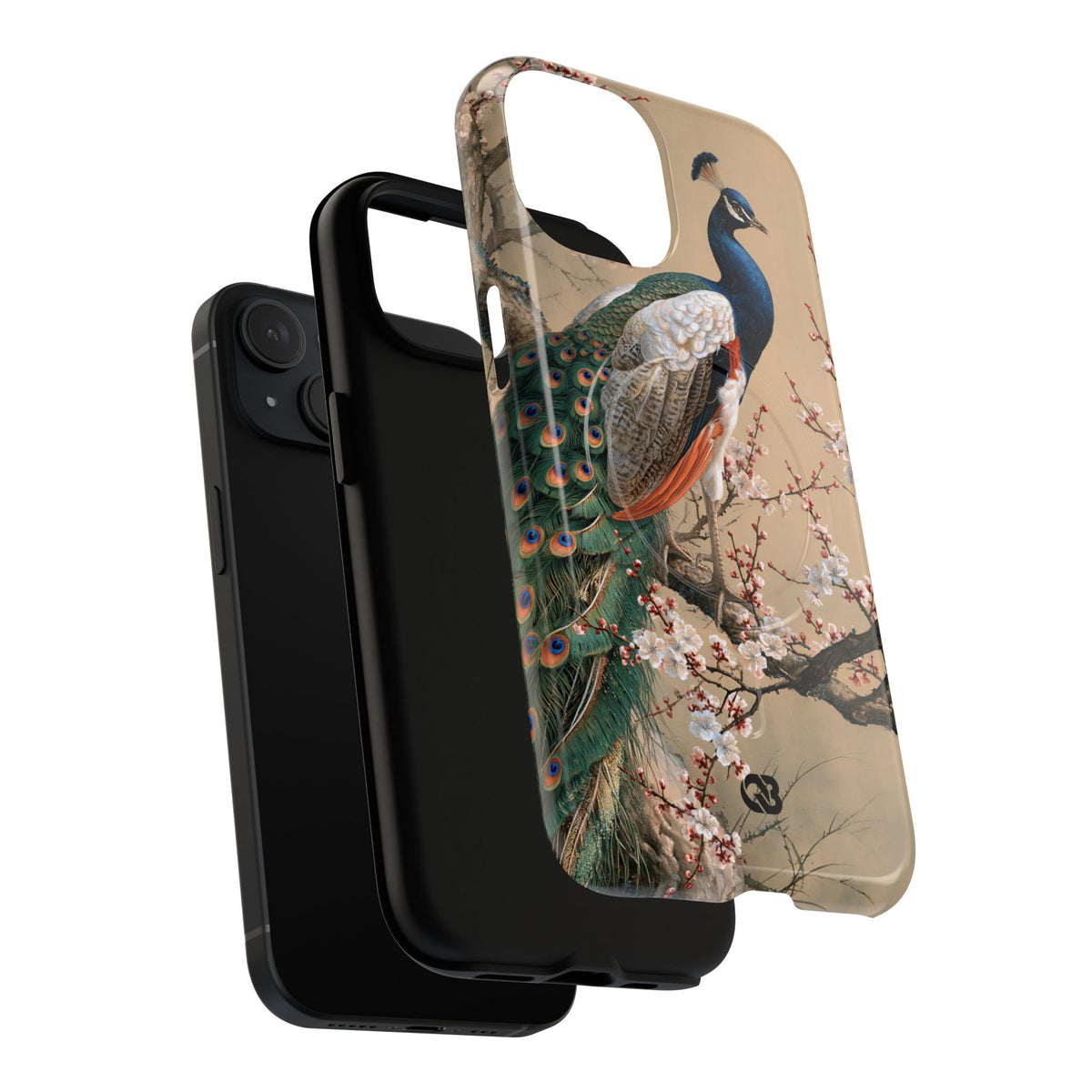 Imperial Peacock Blossom · Tough 2.0 Magnetic Phone Case for iPhone · Beige