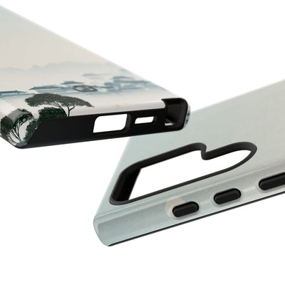 Blue Tough Phone Case for Samsung - Mist Valley Pagoda