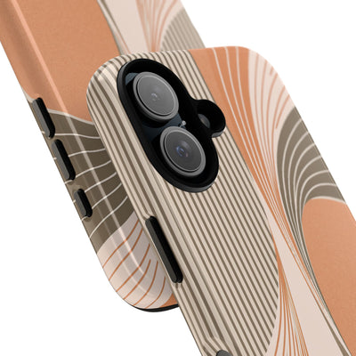Orange Tough Phone Case for iPhone - Desert Arc Horizon