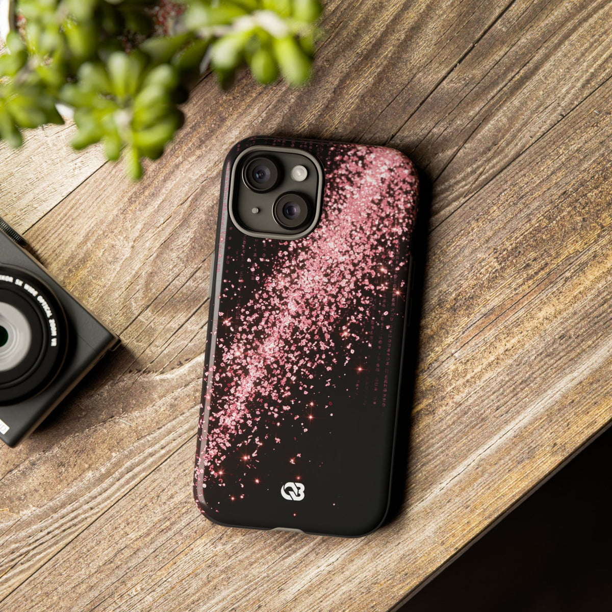 Rose Digital Cascade · Tough Phone Case for iPhone · Pink