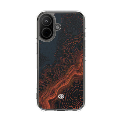 Black Impact MagSafe Phone Case for iPhone - Volcanic Basalt Map