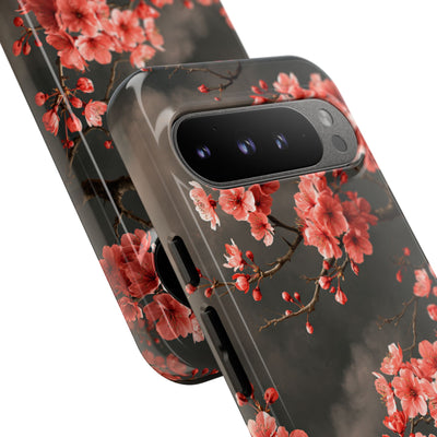 Dark Sakura Nocturne · Tough Phone Case for Pixel ·  Black