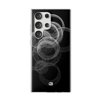 Black Lite Phone Case for Samsung - Kinetic Wireframe Orbit