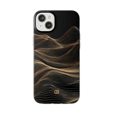 Black Lite Phone Case for iPhone - Copper Topo Ridge