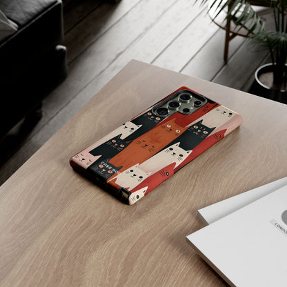 Elongated Cats Zwart Samsung S23 Ultra Case - Tough