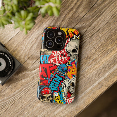 Skate Skull Riot · Tough Phone Case for iPhone · Red