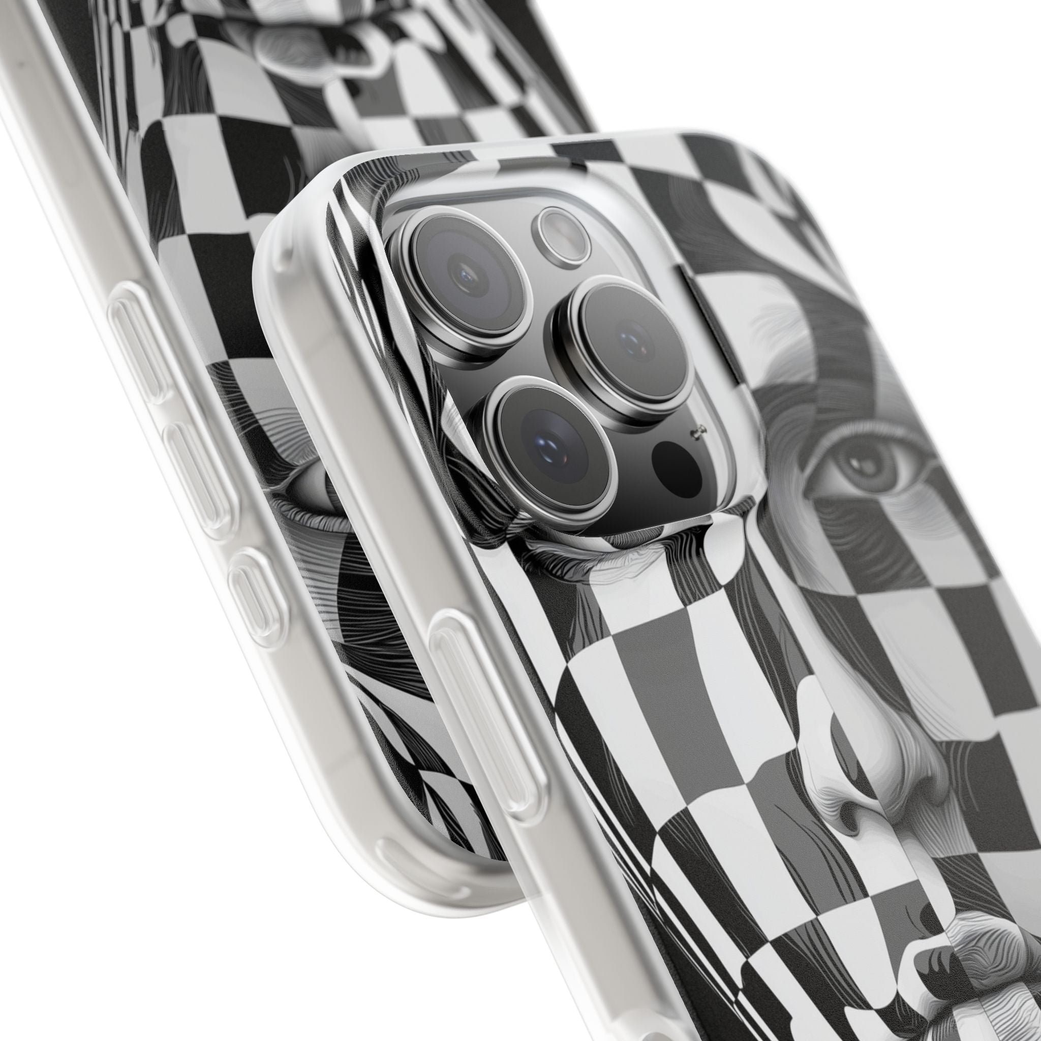 Checkered Face iPhone 16 Pro Case - Soft